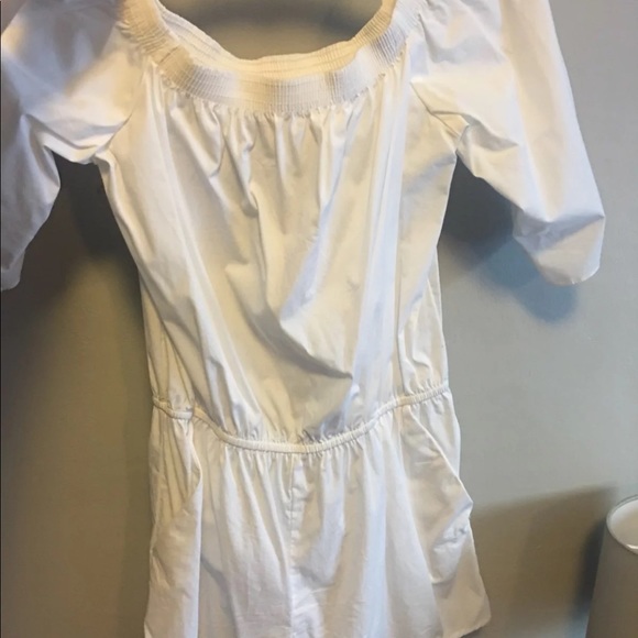 Off the Shoulder Tie Sleeve Romper - Picture 2 of 4